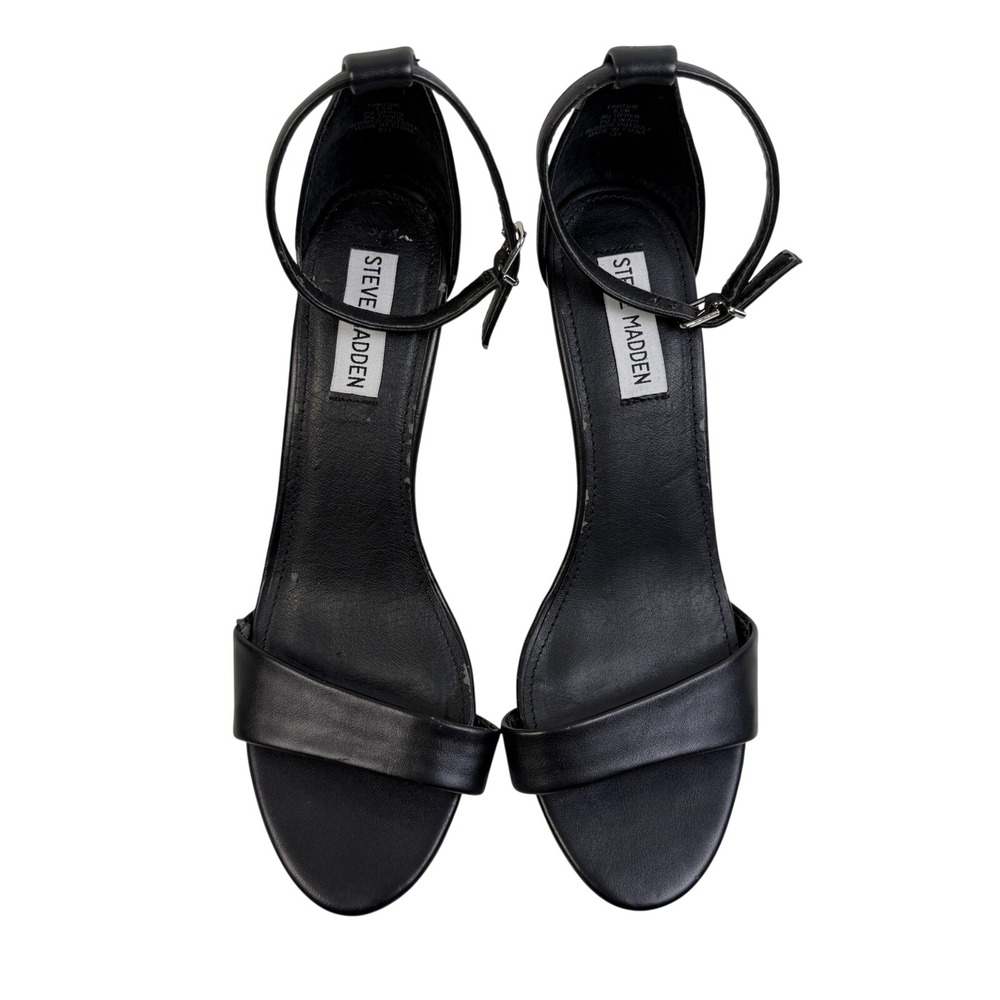 Steve Madden Fantsie Sandals Open Toe Heels 3.5in Womens 8.5 Black